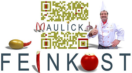 Feinschmecker QR Code Stuttgart Feinkost Maulick mediteran